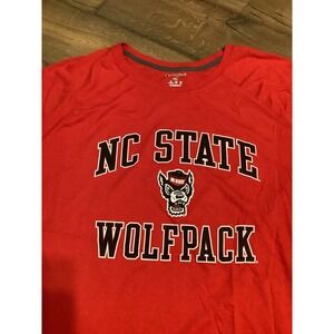 Champion NC‎ State Wolfpack T-Shirt Athletic Wear Red Mens 2XL